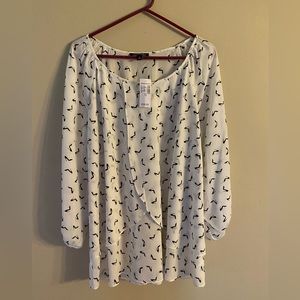 Womens plus 3/4 sleeve blouse
